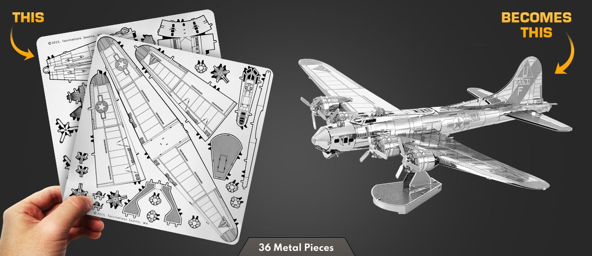 Metal Earth B-17 Flying Fortress Boeing Plane