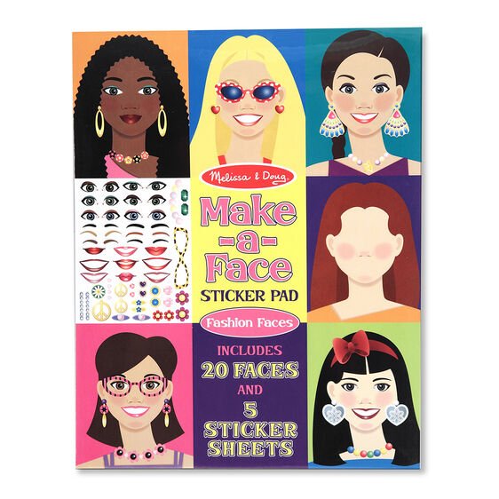Reusable Sticker Pad - Fashion Faces