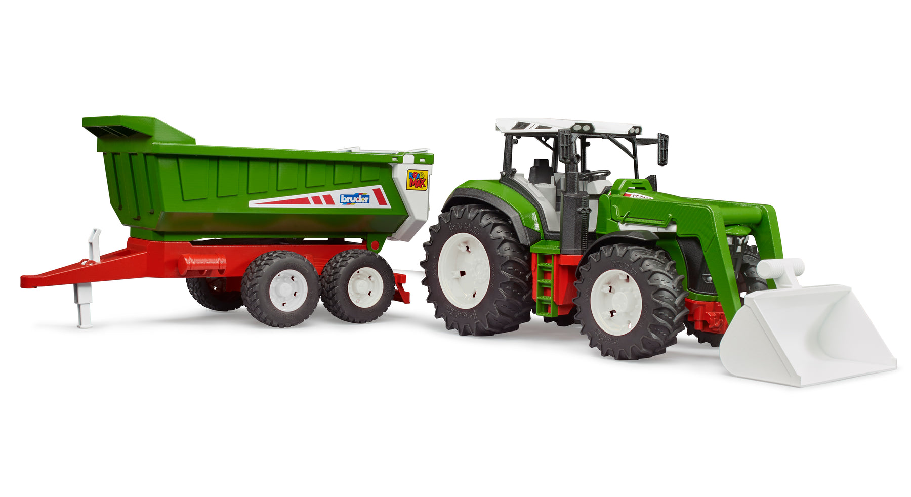 Roadmax Tractor w/ Frontloader & Tipping Trailer