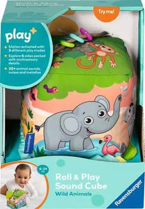 Roll & Play Sound Cube Wild Animals