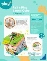 Roll & Play Sound Cube Wild Animals