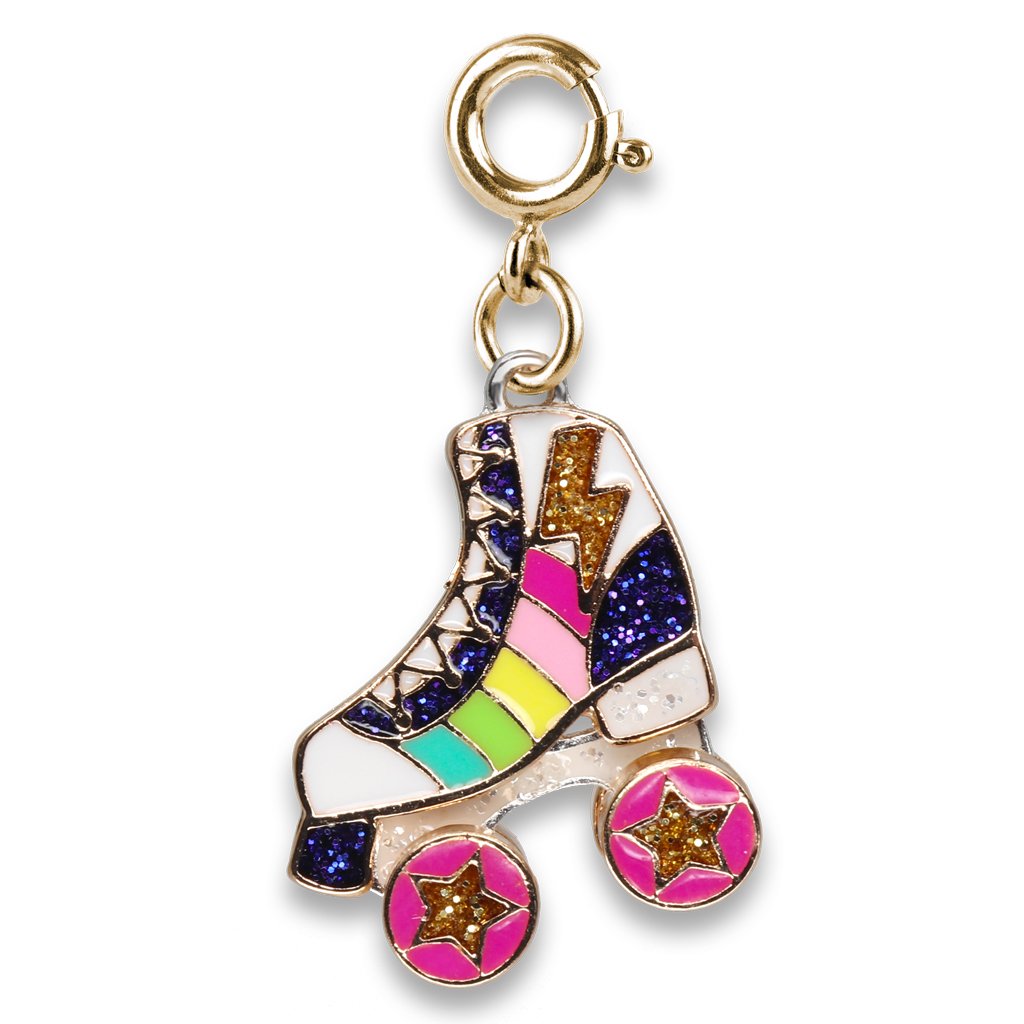 Charm - Gold Rainbow Rollerskate