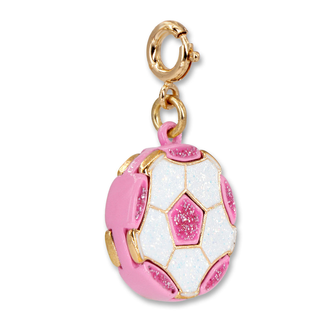 Charm - Gold Glitter Soccer Ball