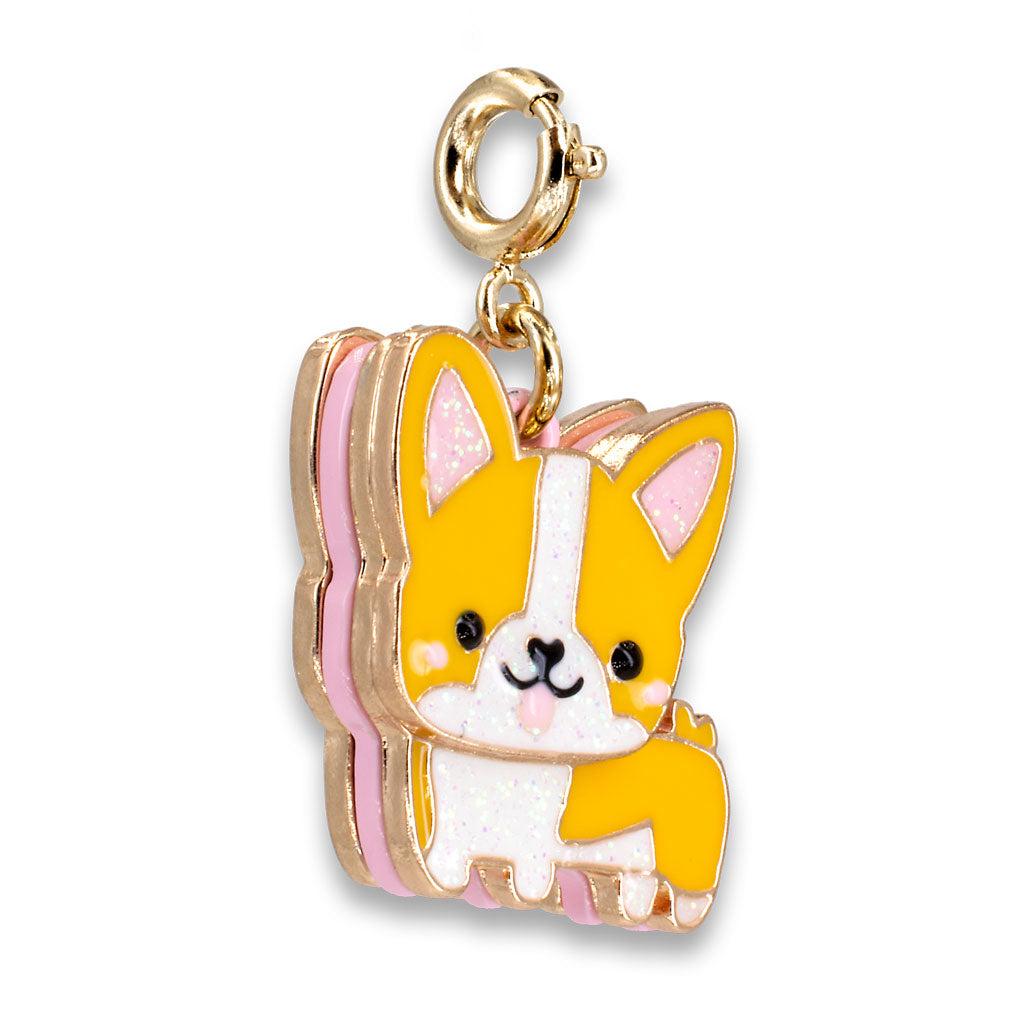 Charm - Gold Corgi