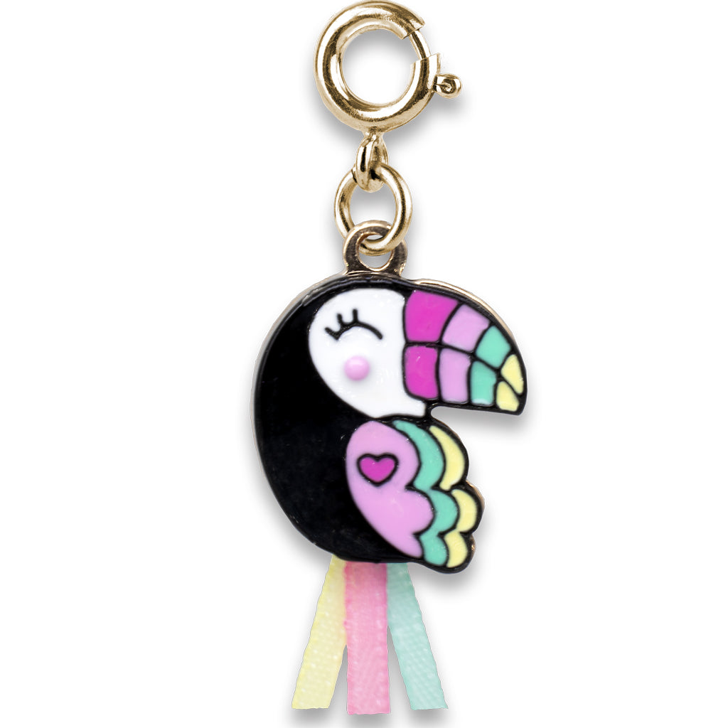 Charm - Gold Ribbon Toucan