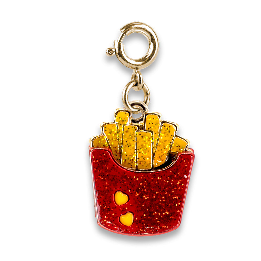 Charm - Gold Glitter French Fries