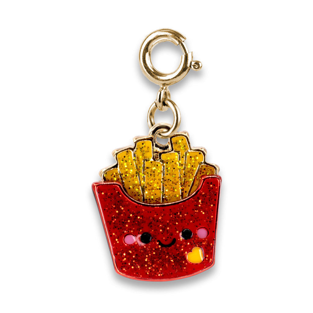 Charm - Gold Glitter French Fries