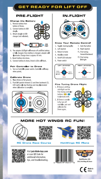 Hot Wings- RC Indoor Drone