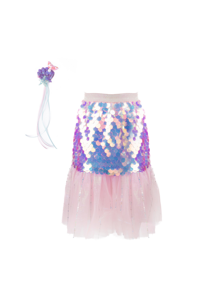 Bling Bling Mermaid Skirt and Hairclip Set 4/6 Pink