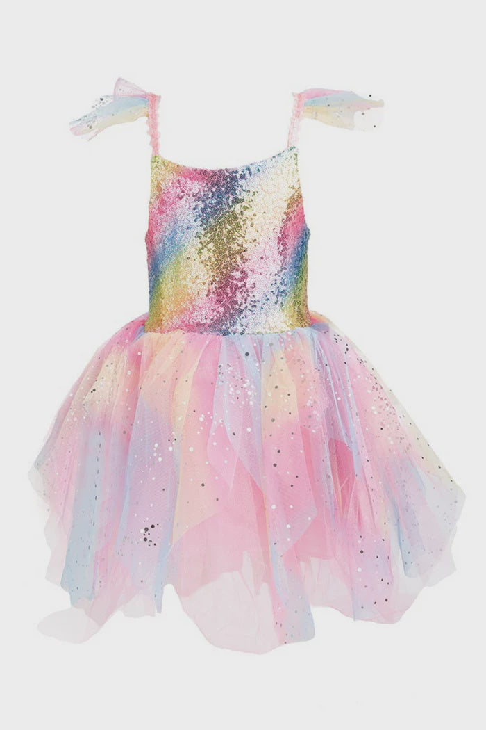 Rainbow Fairy Dress with Wings 3/4