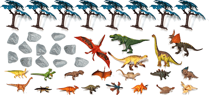 On-The-Go Animal Figurine 40Pcs Play Set-Dino