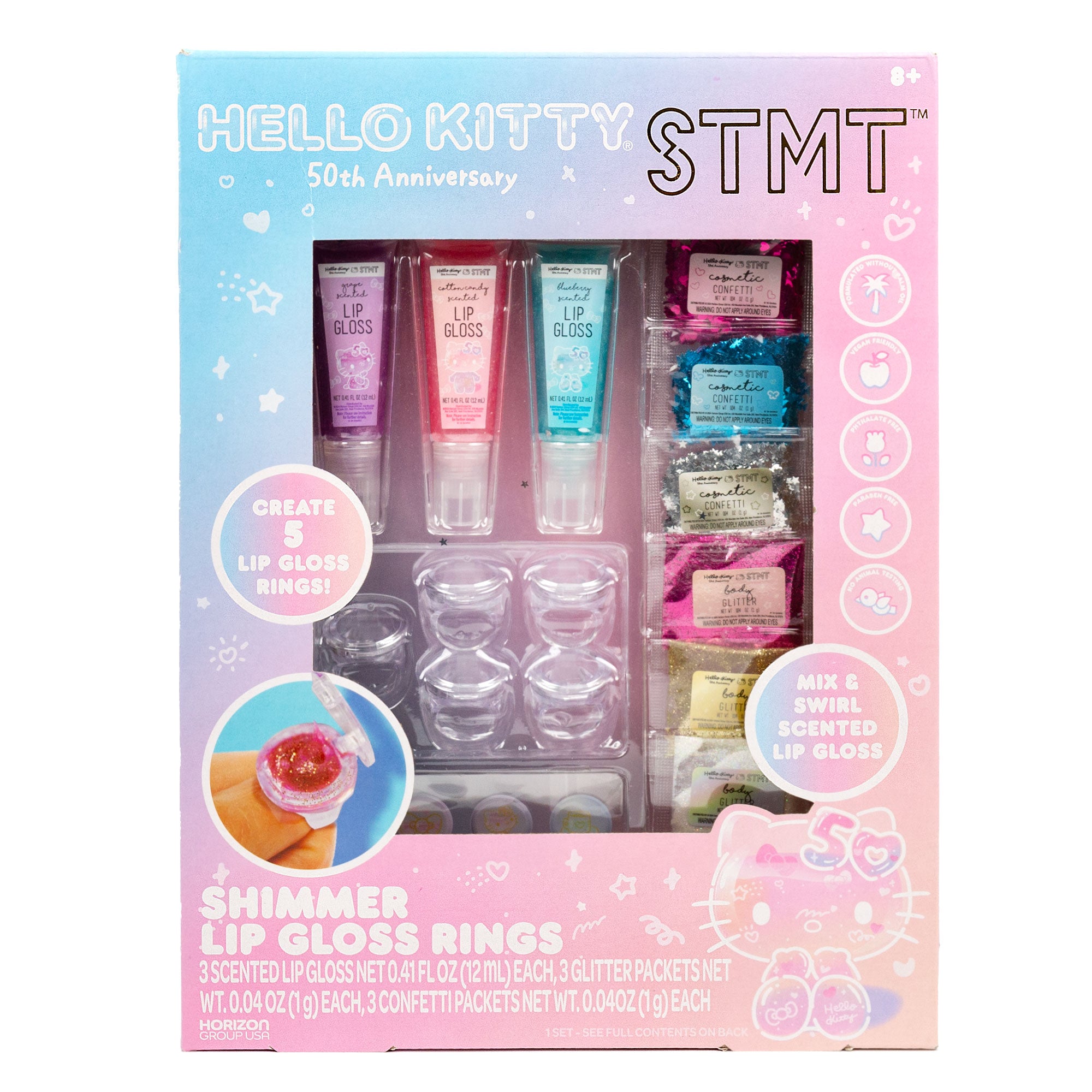 STMT Hello Kitty 50th Anniversary Shimmer Lip Gloss Rings