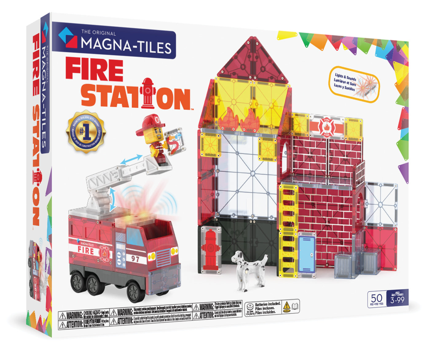 Magna-Tiles Fire Station - 50