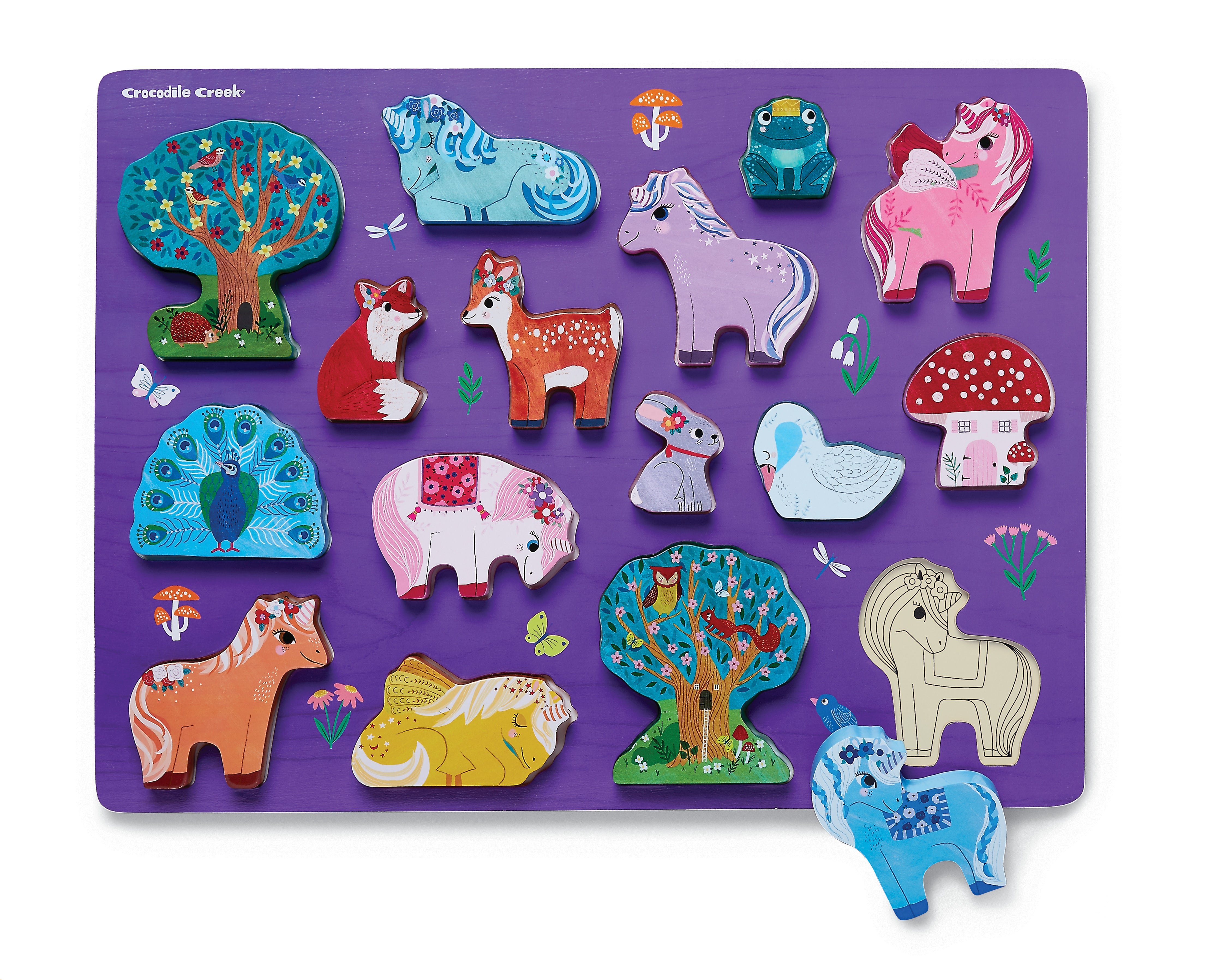 Let's Play 16 Pc Wood Puzzle/Unicorn