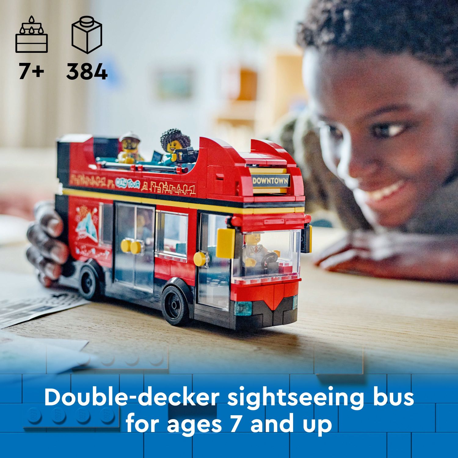 LEGO Red Double-Decker Sightseeing Bus