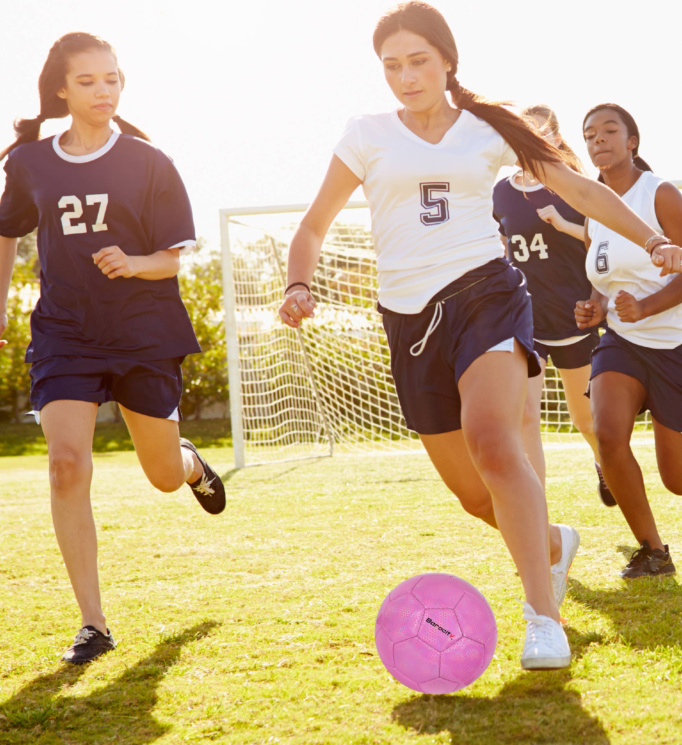 Soccer Ball - Pink Modern Pattern - Size 4