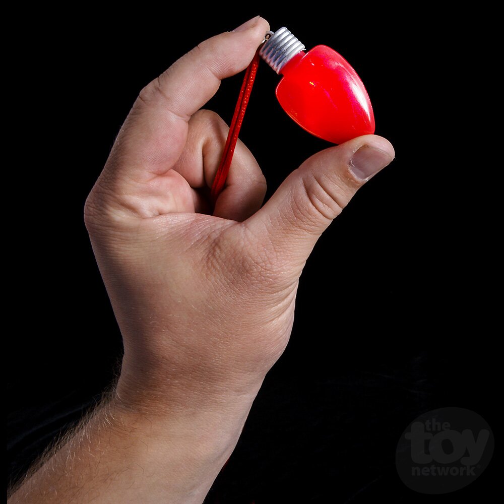 Flashing Christmas Bulb Necklace