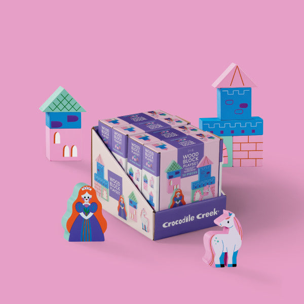 Build & Play Mini Wood Blocks/Princess Palacess