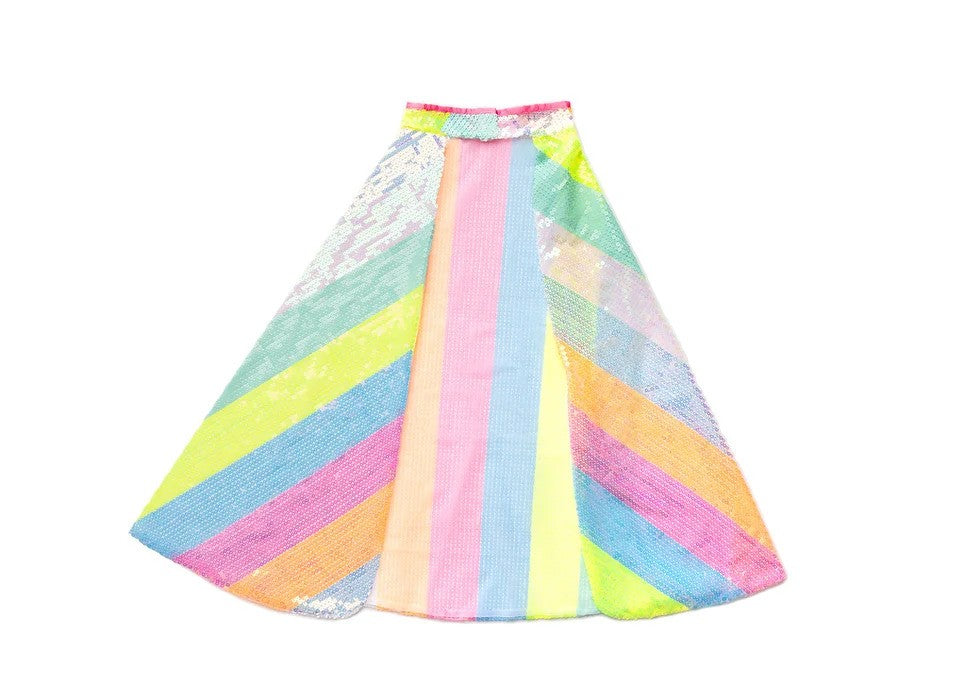 Neon Stripy Sequins Cape