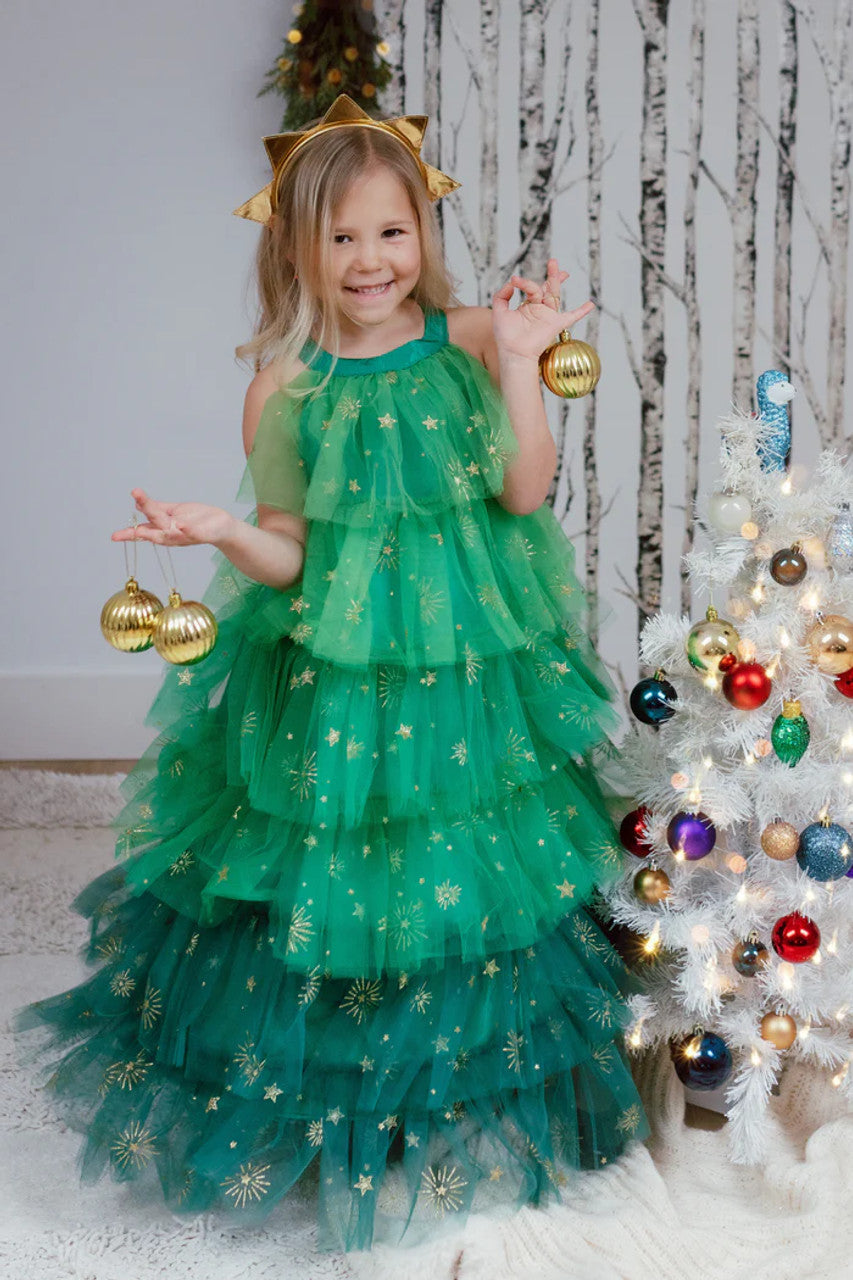 Christmas Dress w/Headband Size 3-4