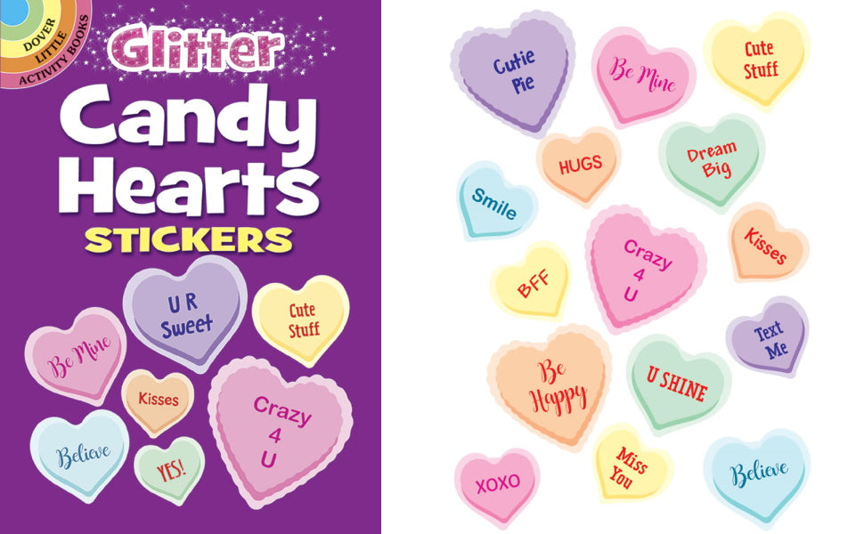 Stickers - Glitter Candy Hearts
