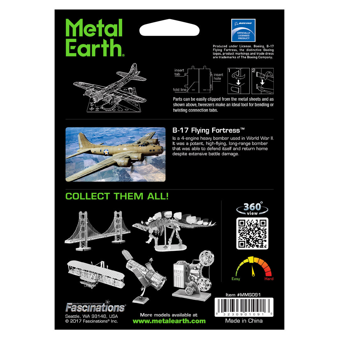 Metal Earth B-17 Flying Fortress Boeing Plane