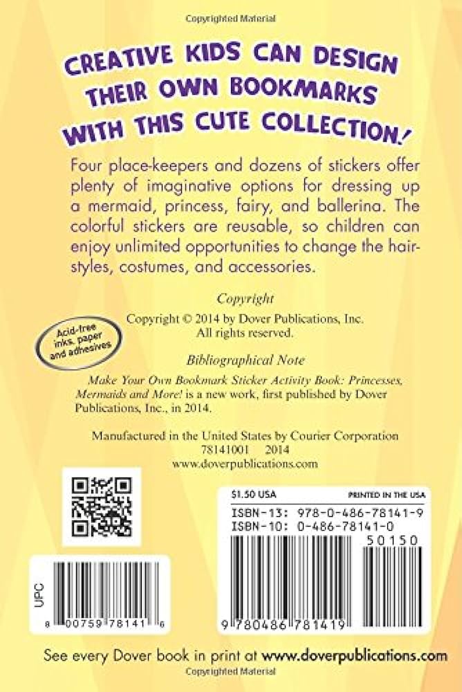 MYO Bookmark Princess, Mermaid Book