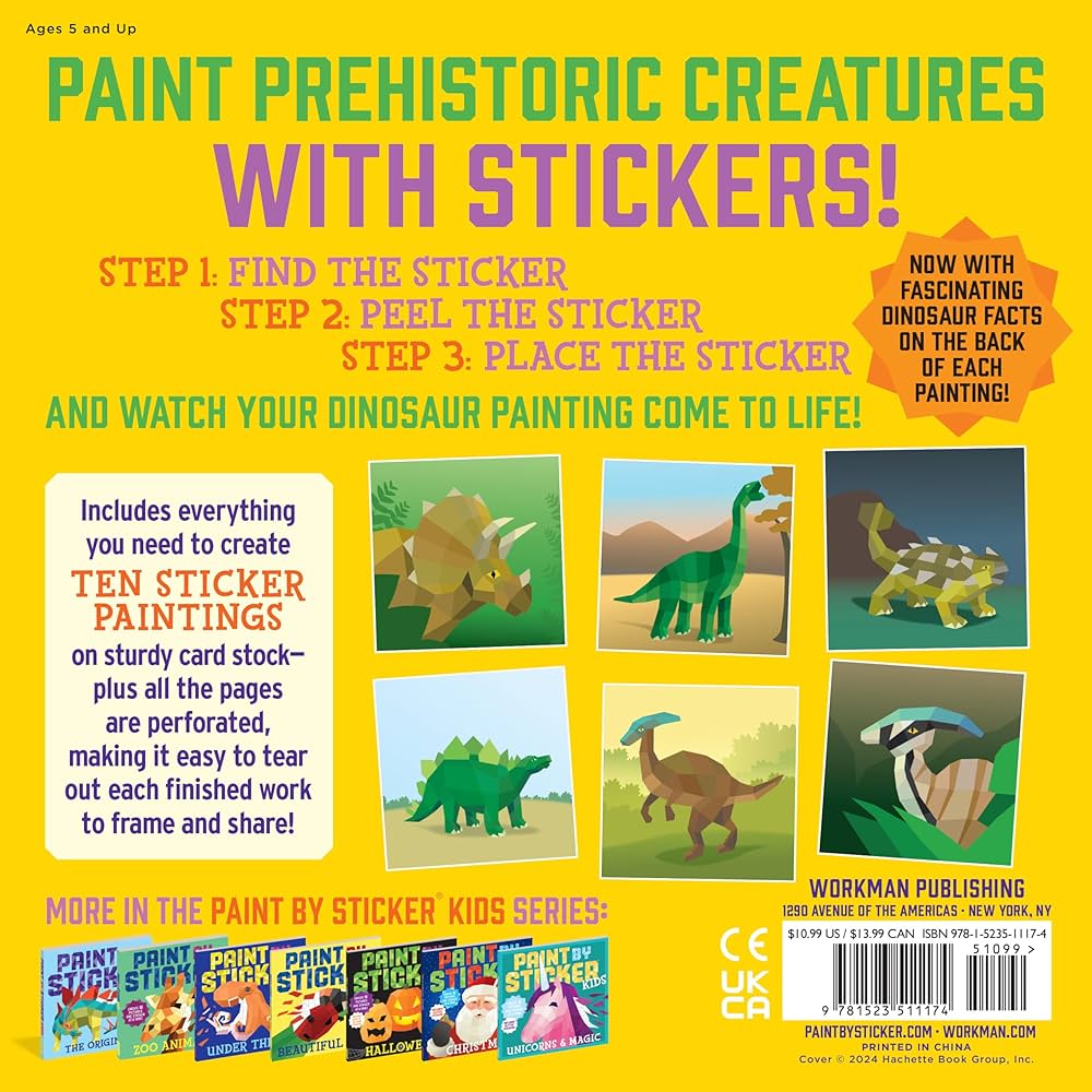 Dinosaurs-Paint by Stickers