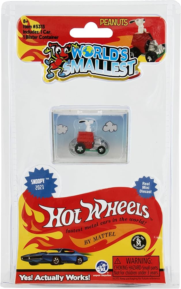 World's Smallest Snoopy Hot Wheels