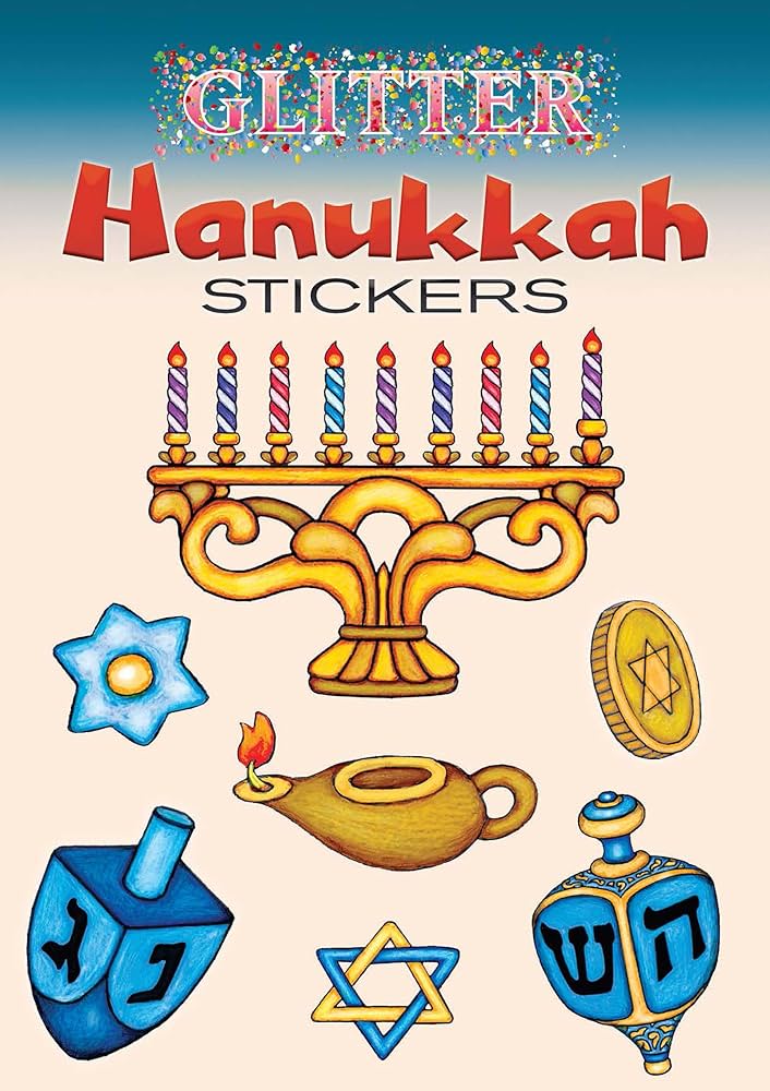 Glitter Hanukkah Stickers