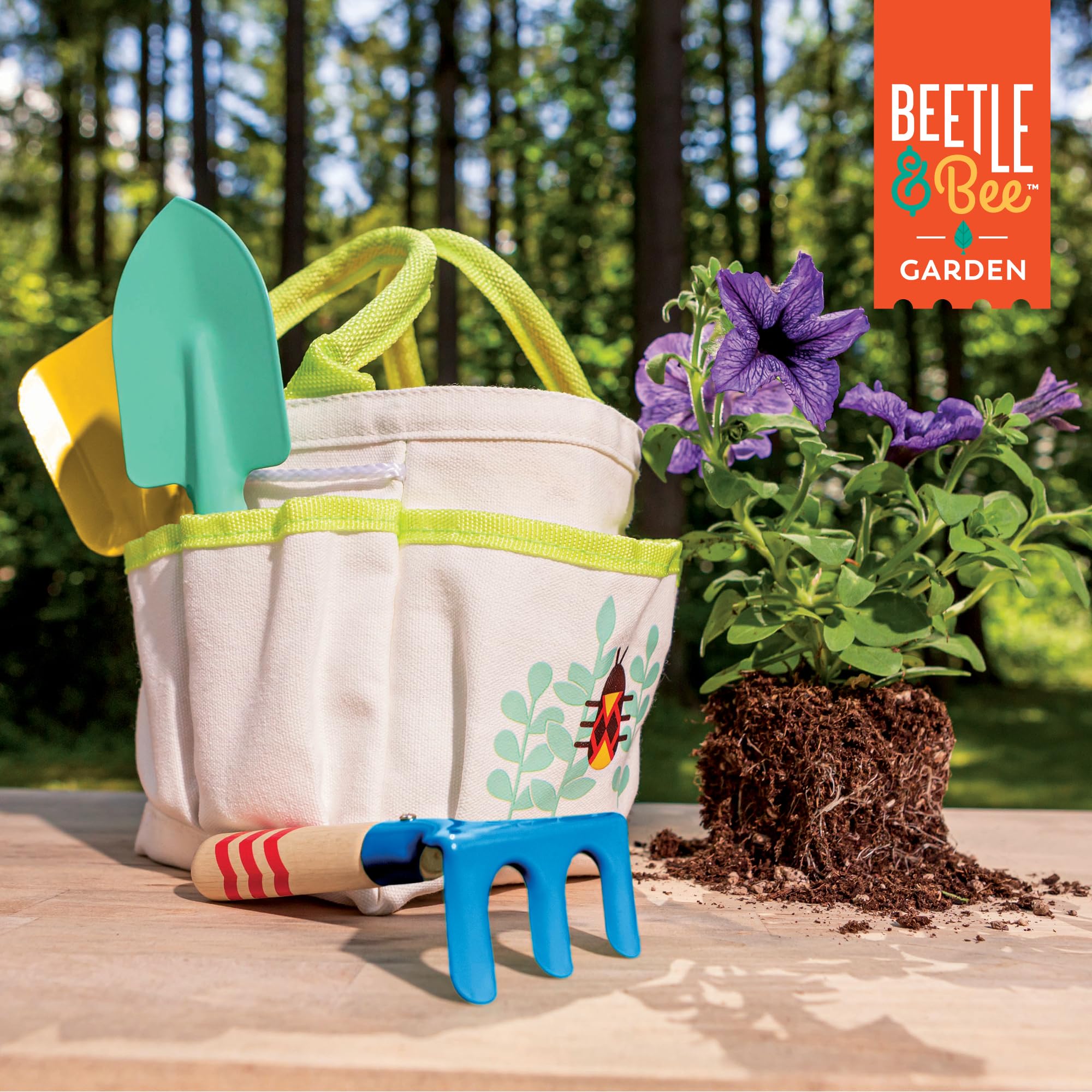 Beetle and Bee Garden Kids Garden Tote