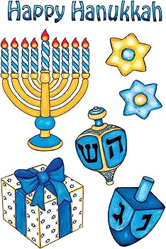 Glitter Hanukkah Stickers