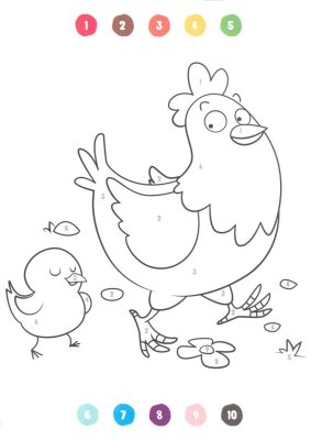 Color By Number - Fun on the Farm
