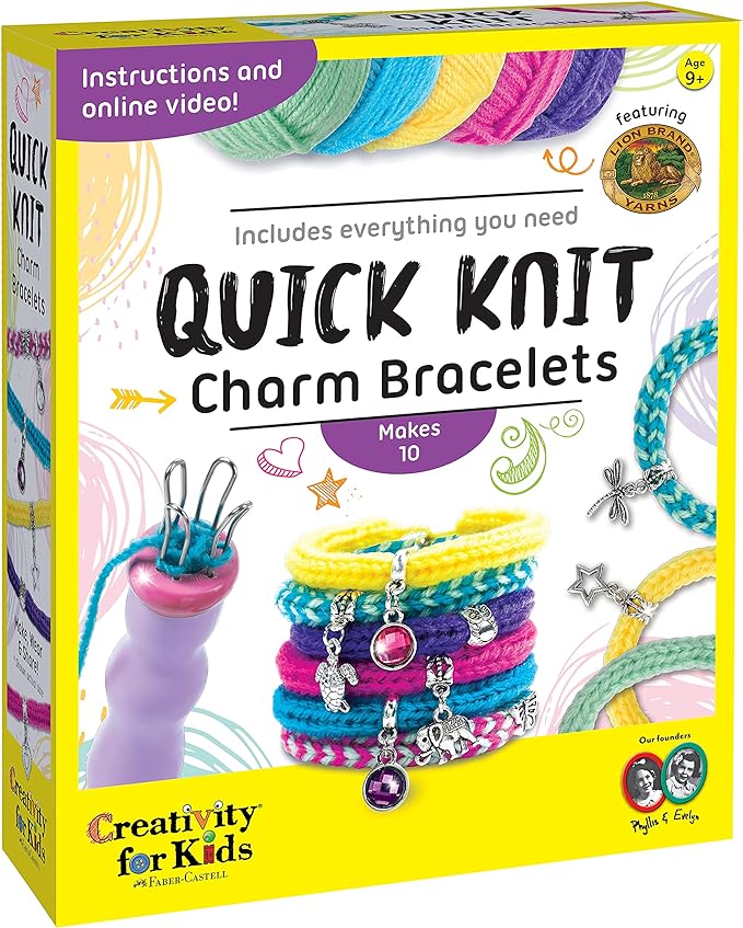 Quick Knit Charm Bracelets