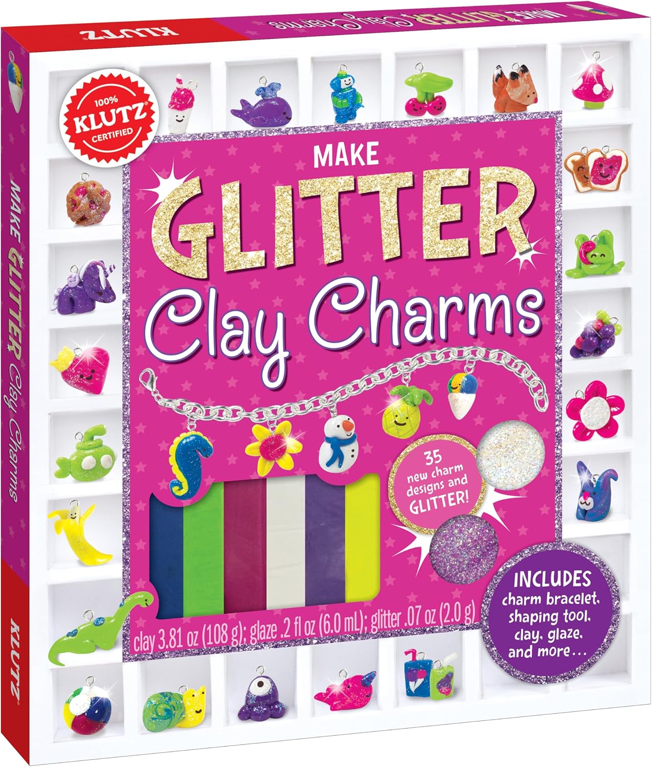 Make Glitter Clay Charms