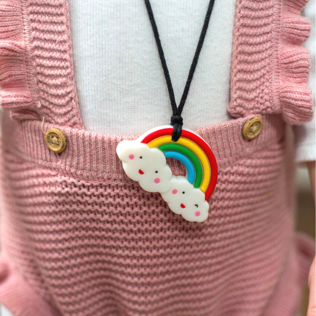 Rainbow Bright Chew Pendant