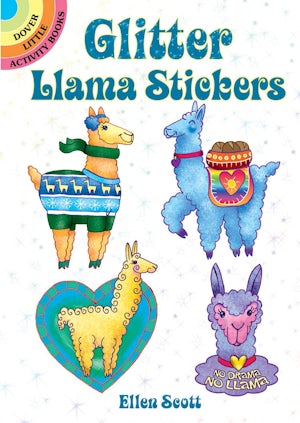 Glitter Stickers - Llama