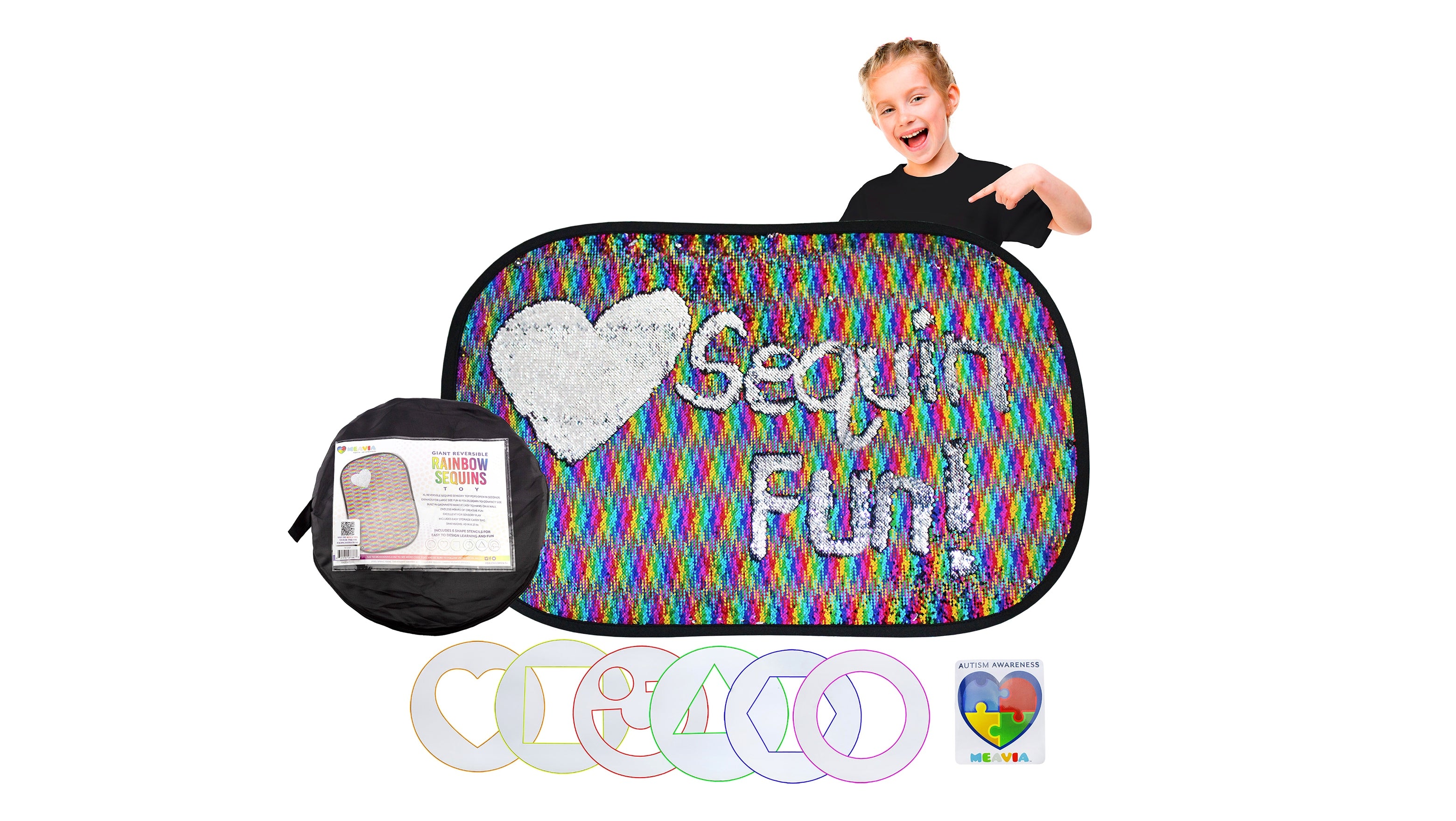 Giant Rainbow Reversable Sequin Toy