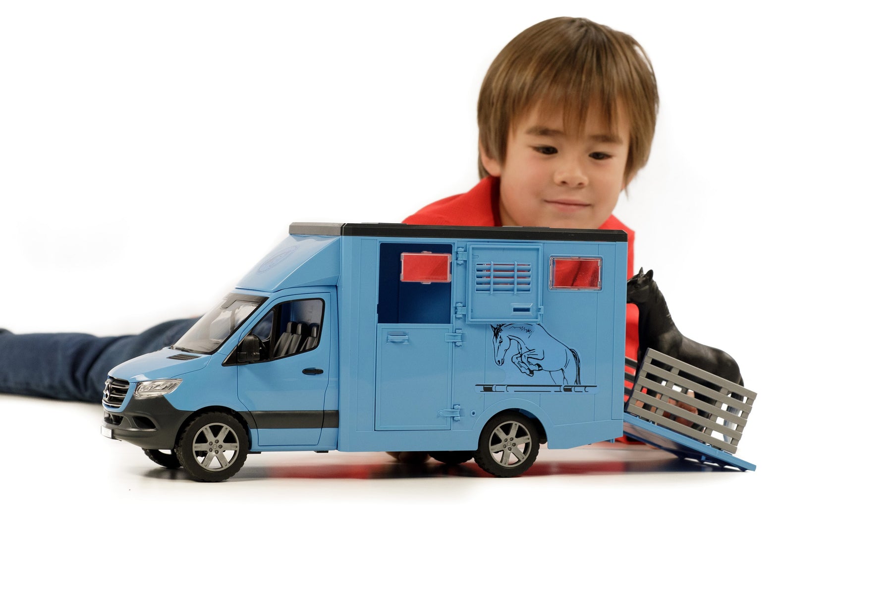 Bruder 02674 Animal Transporter w/Horse