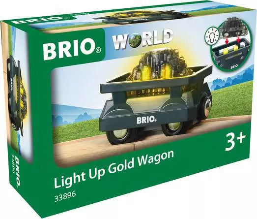 BRIO Light Up Gold Wagon