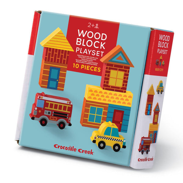 Build & Play Mini Wood Blocks/Busy City
