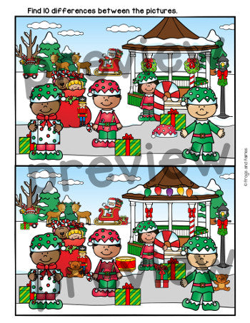 Spot the Differences Christmas - Search & Find Fun