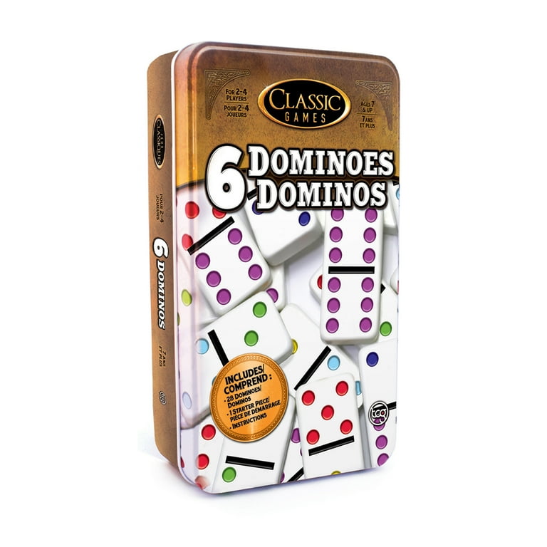Double 6 Dominoes Tin