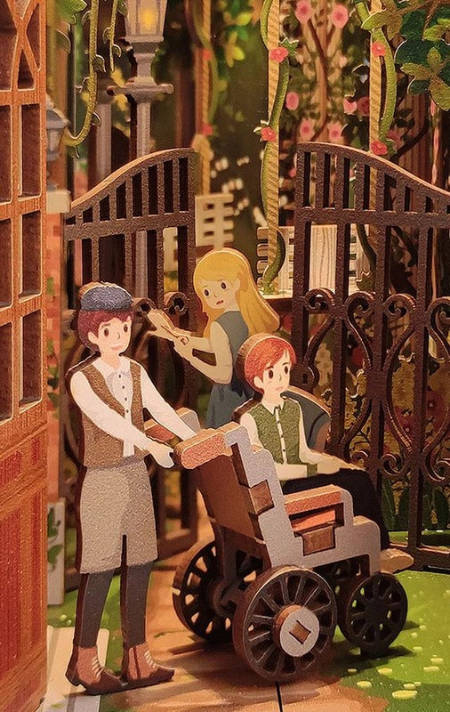 DIY Book Nook Bookend - Secret Garden