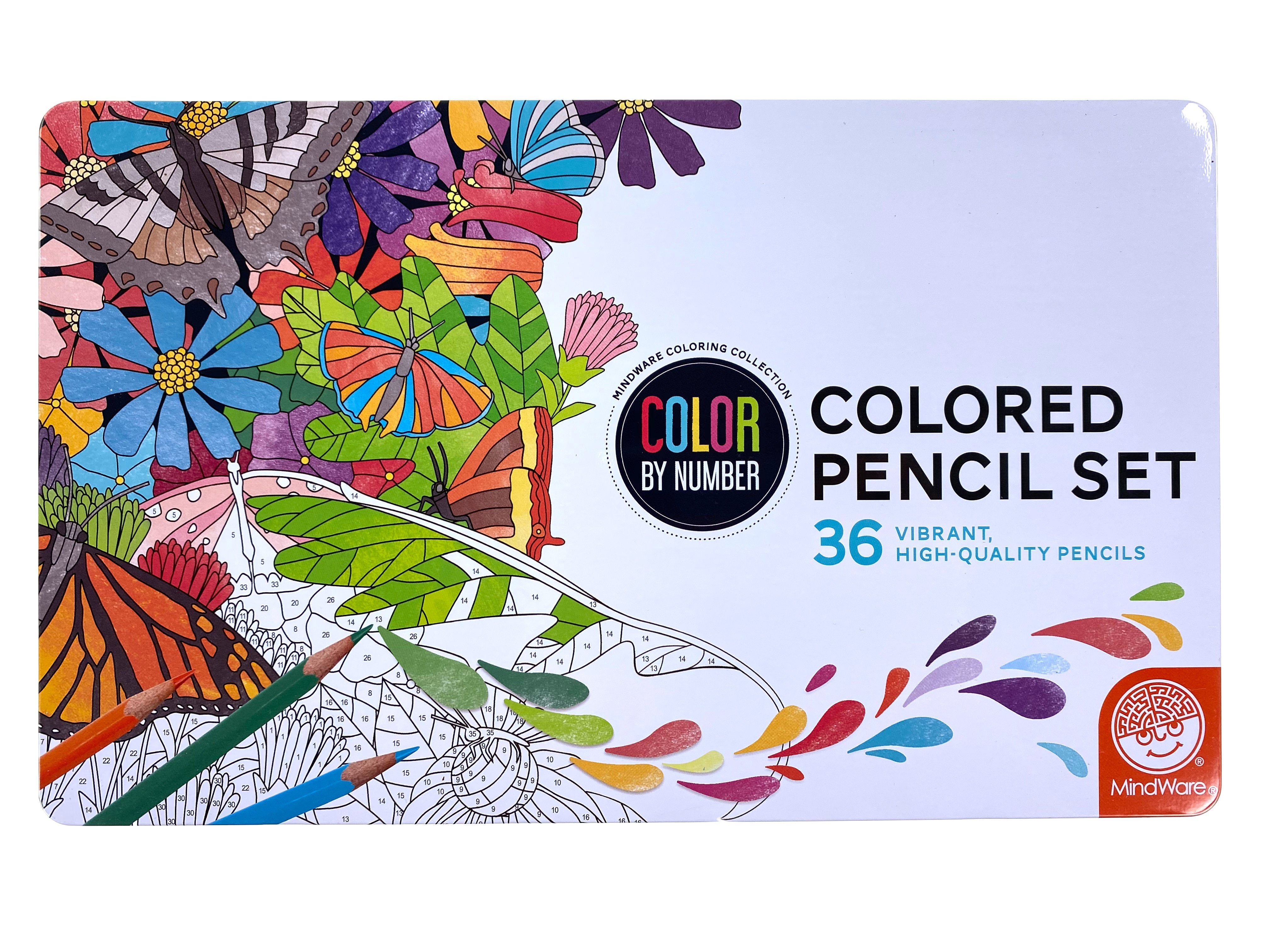 Color By Number 36 Colored Pencil Set