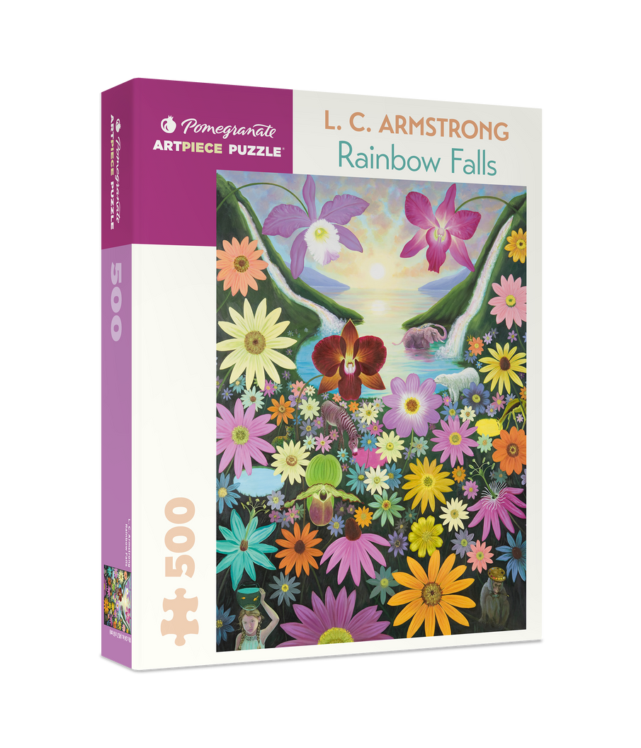 L.C. Armstrong: Rainbow Falls over Flora and Fauna - 500