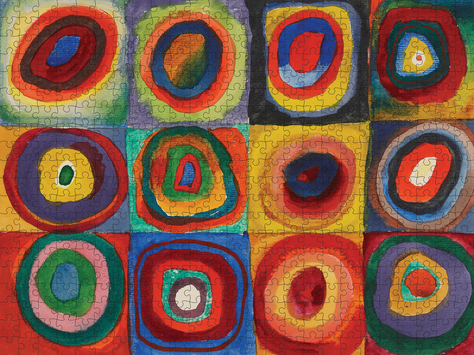 Wassily Kandinsky: Squares with Concentric Rings 500 Jigsaw Puzzle