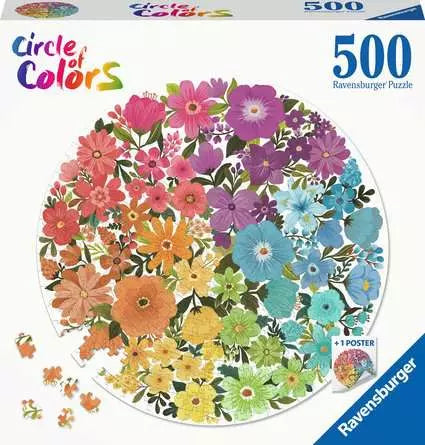 Flowers Round Puzzle - 500 pc