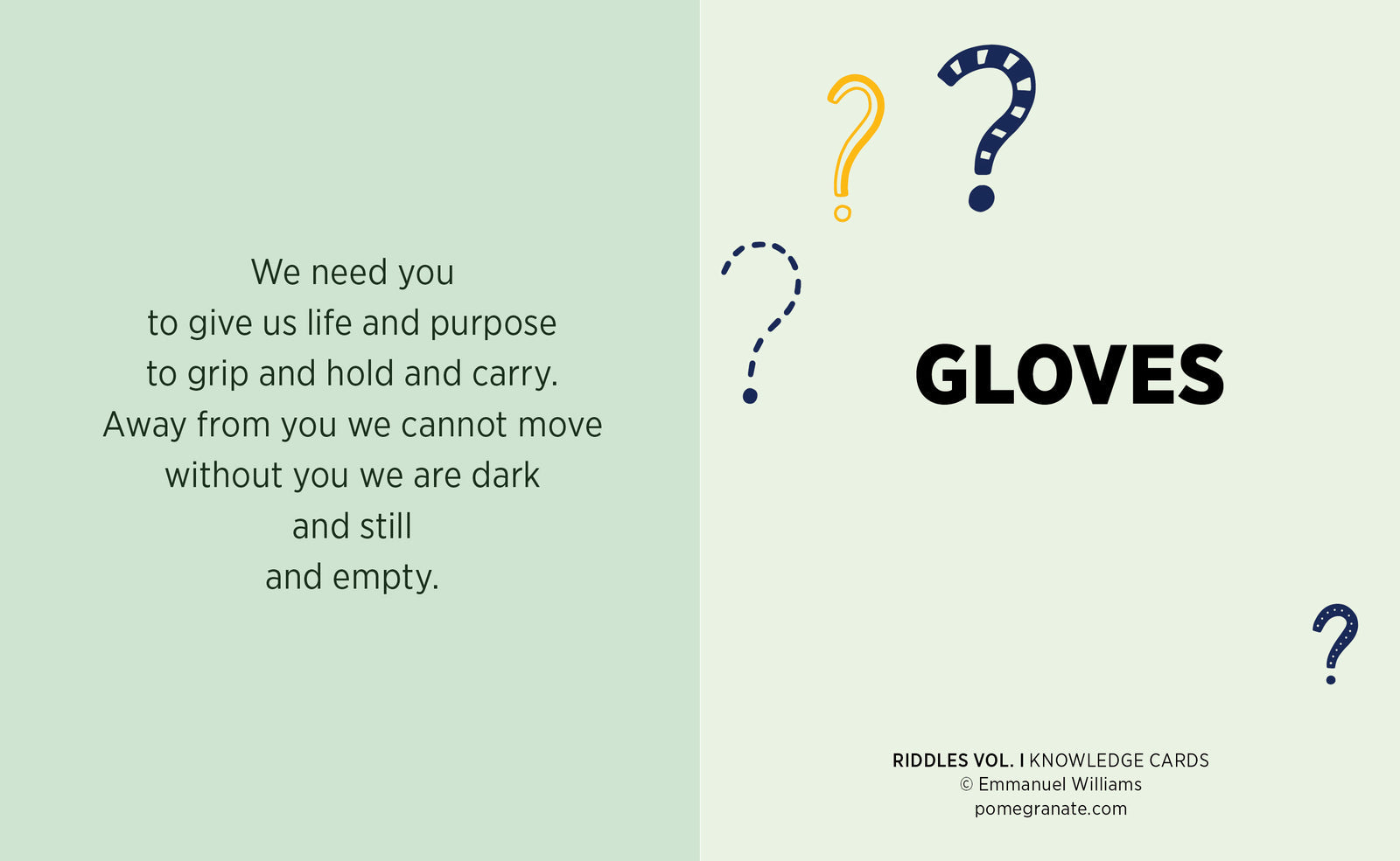 Riddles, Vol. I Knowledge Cards