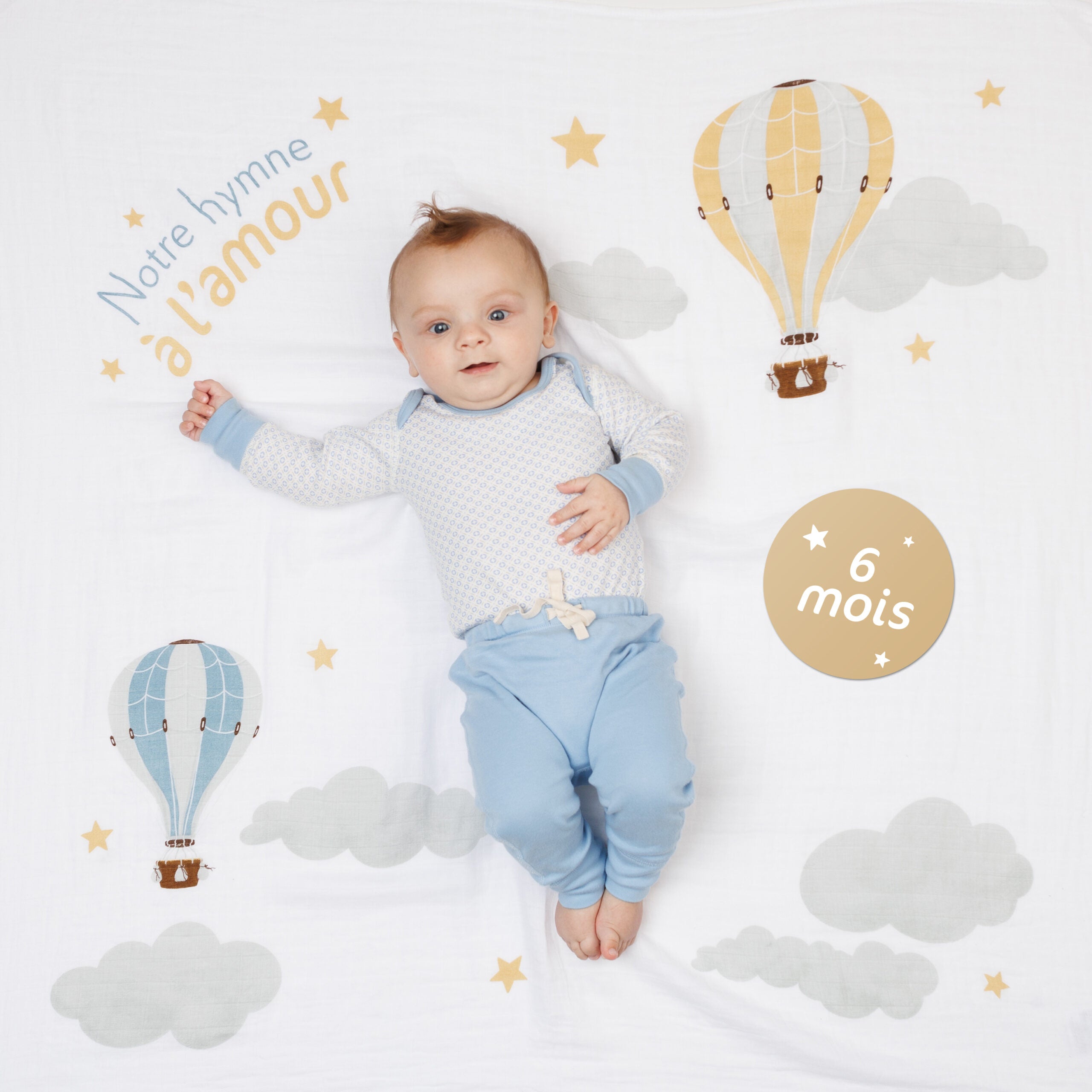 Lulujo Notre Hymne Blanket & Cards Set